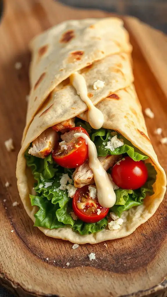 chicken salad wrapped securely