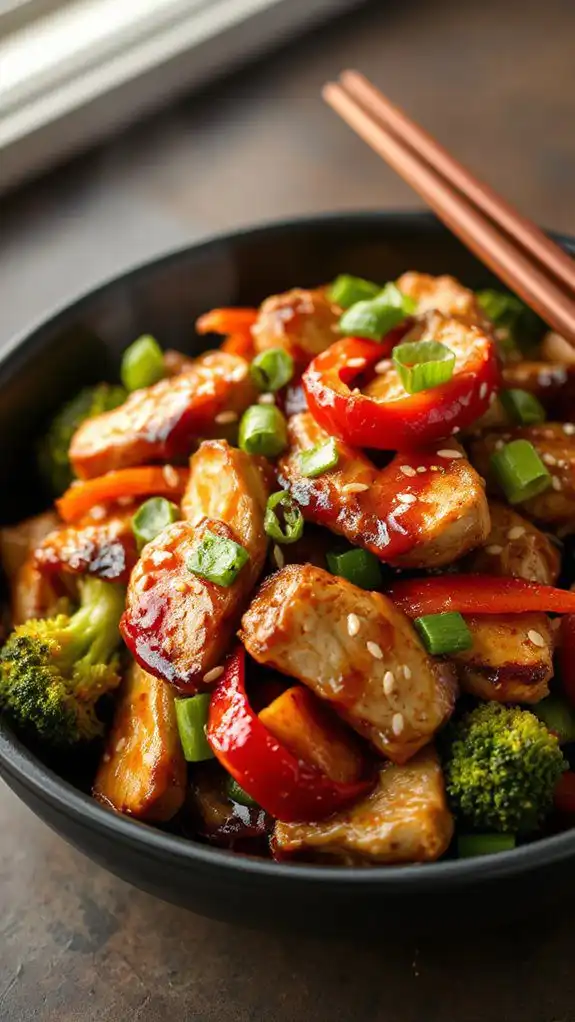chicken stir fry with teriyaki