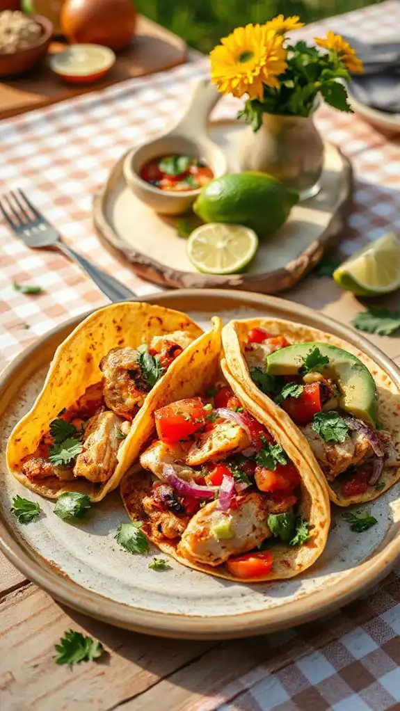 chicken tacos with avocado