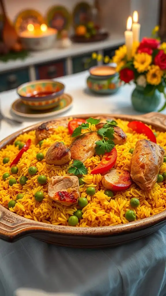 chicken with rice dish chicken with rice dish