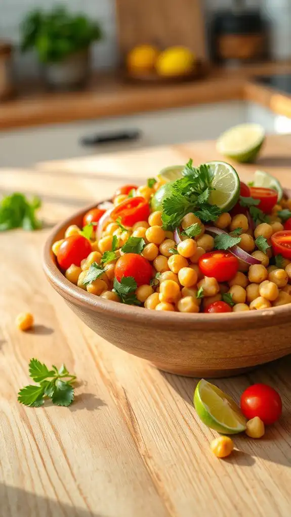 chickpea and avocado salad