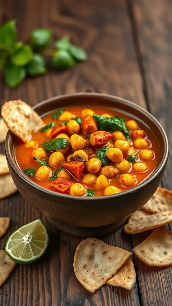 chickpea and spinach curry