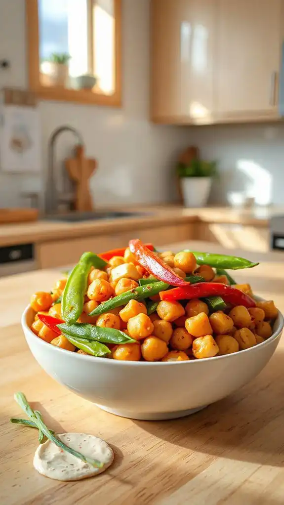 chickpea and vegetable stir fry