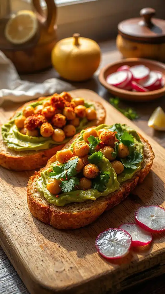 chickpea avocado toast recipe
