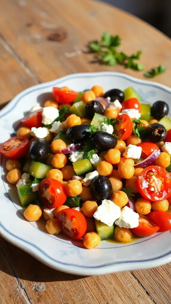 chickpea based greek salad recipe