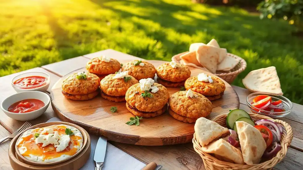chickpea based mediterranean burger