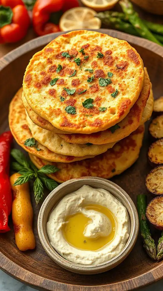 chickpea based mediterranean pancakes recipe