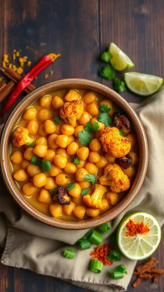 chickpea curry with cauliflower