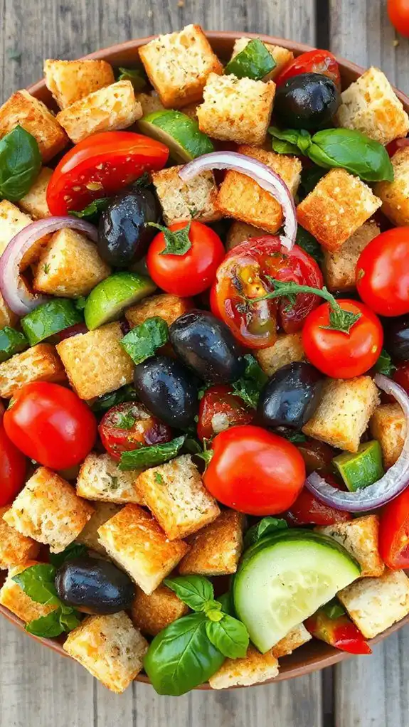 chickpea mediterranean bread salad