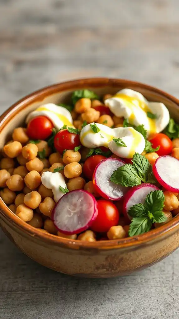 chickpea mediterranean flavor bowl