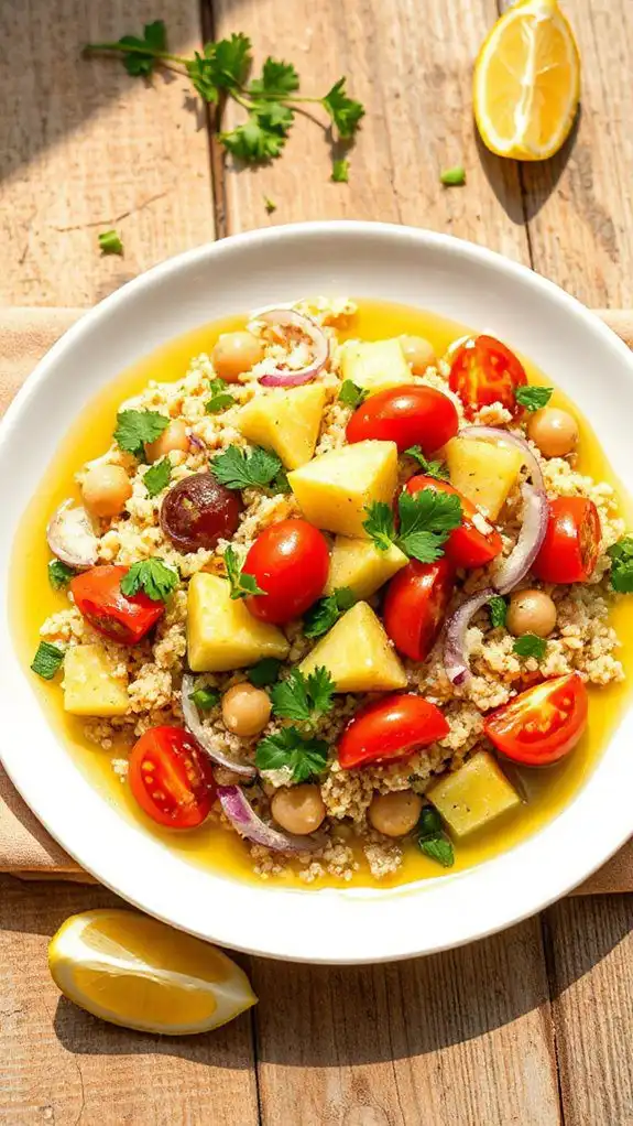chickpea quinoa healthy salad