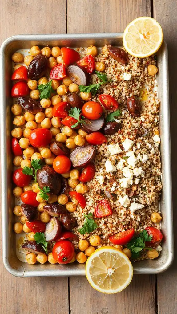 chickpea quinoa mediterranean bake
