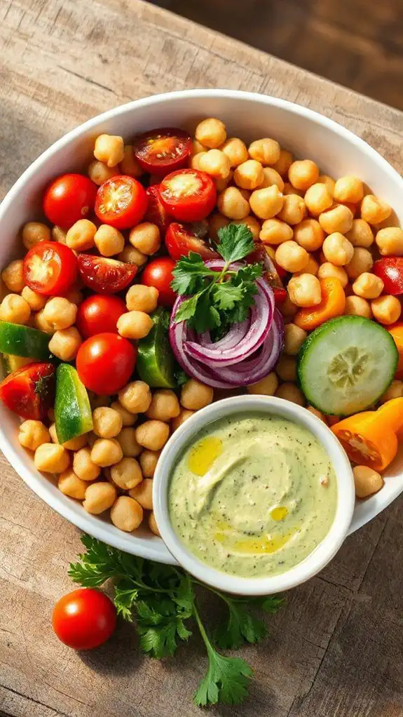 chickpea salad with avocado chickpea salad with avocado
