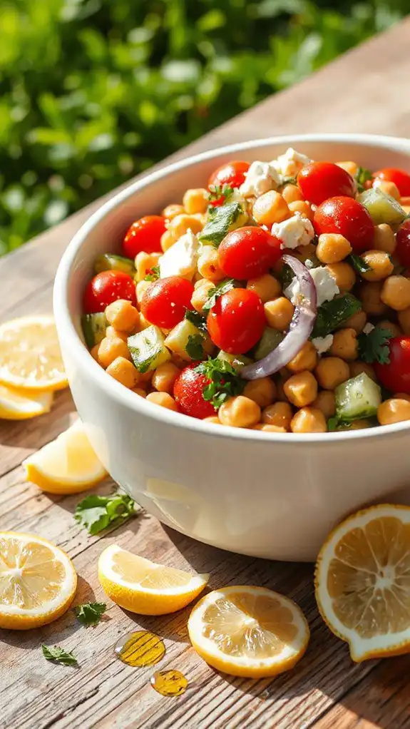 chickpea salad with dressing