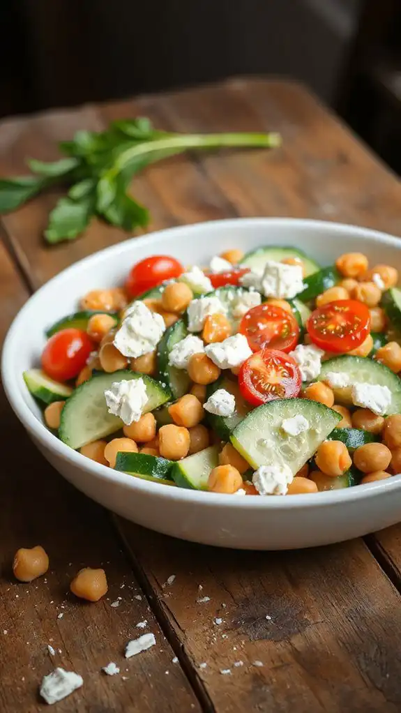 chickpea salad with feta