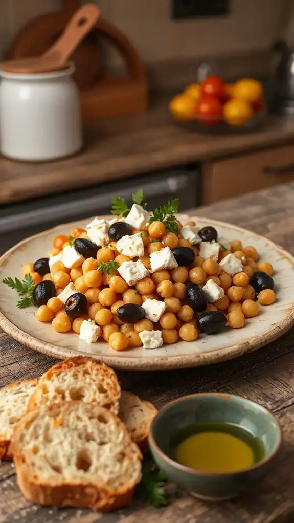 chickpea salad with feta