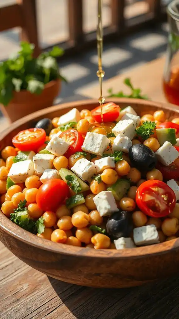 chickpea salad with feta