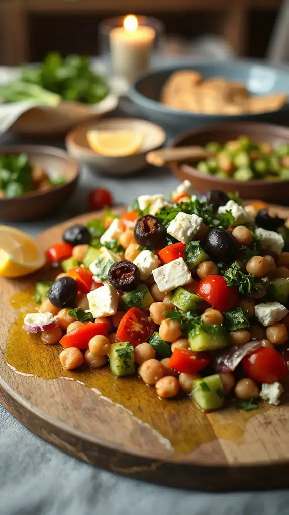chickpea salad with feta