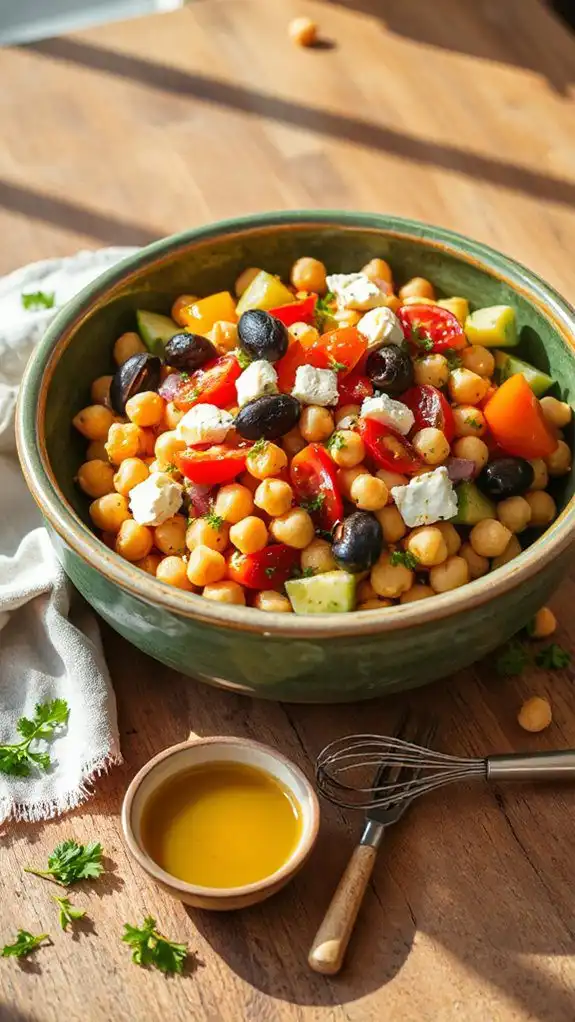 chickpea salad with feta