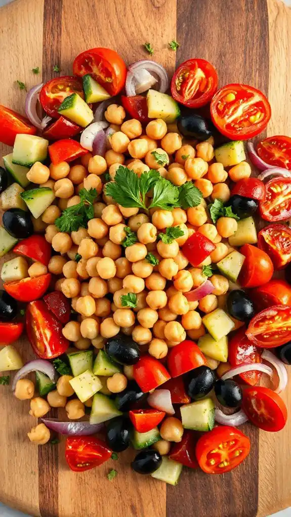 chickpea salad with mediterranean flavors