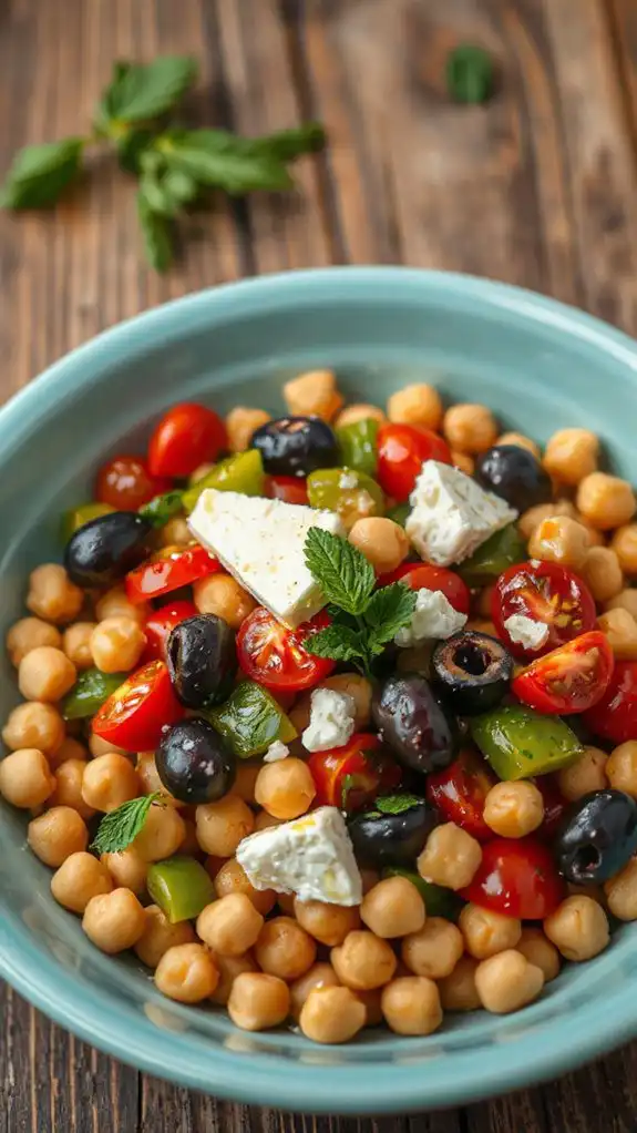 chickpea salad with mediterranean flavors chickpea salad with mediterranean flavors