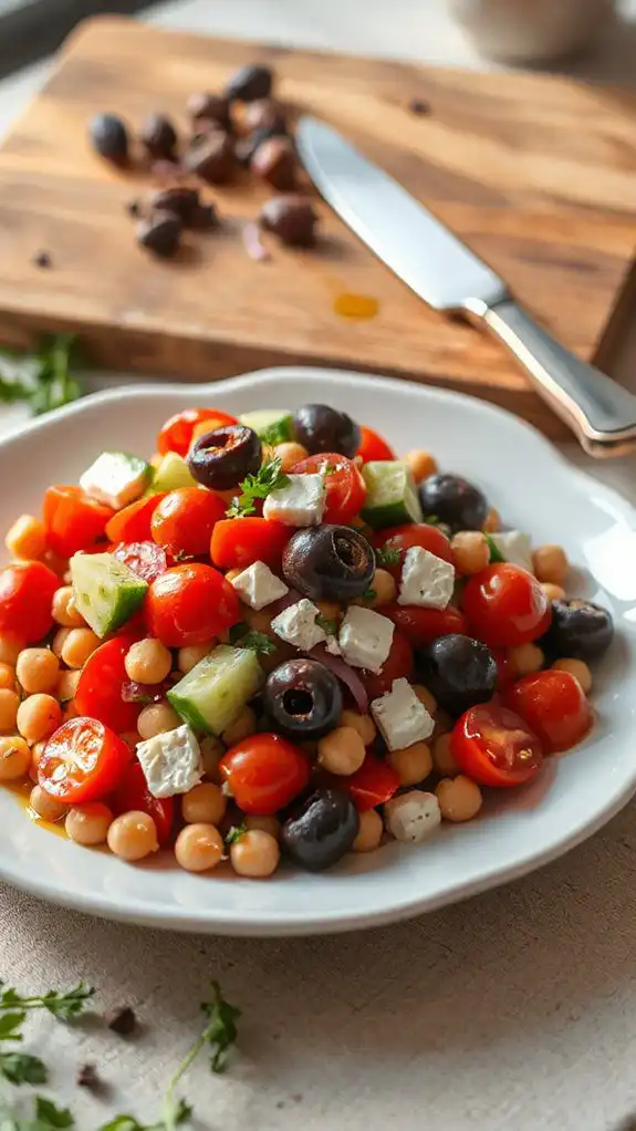 chickpea salad with mediterranean flavors chickpea salad with mediterranean flavors