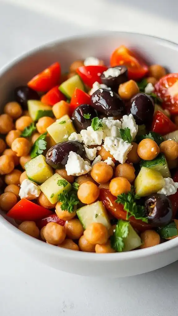 chickpea salad with mediterranean flavors