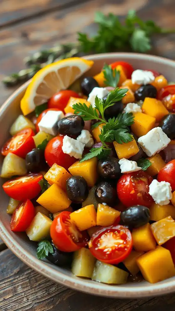 chickpea salad with mediterranean flavors