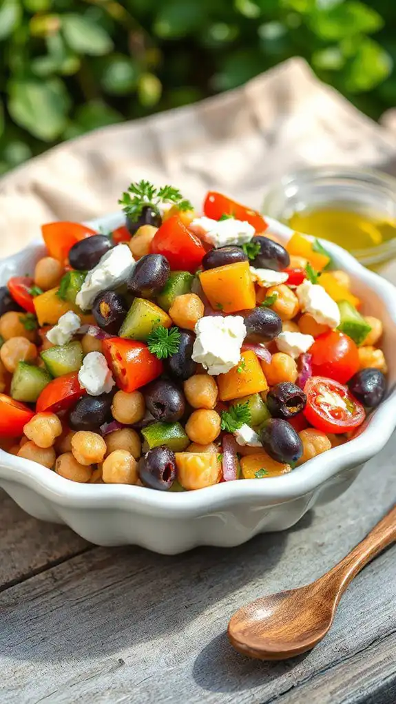 chickpea salad with mediterranean flavors chickpea salad with mediterranean flavors