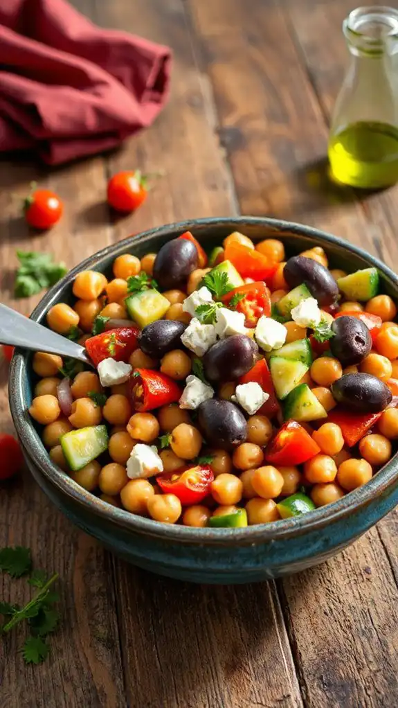 chickpea salad with mediterranean flavors chickpea salad with mediterranean flavors