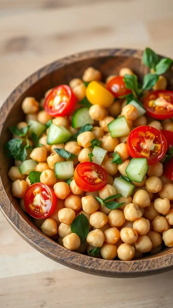 chickpea salad with mediterranean flavors chickpea salad with mediterranean flavors