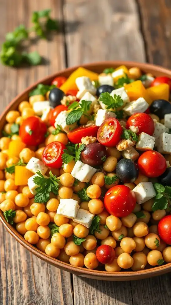 chickpea salad with mediterranean flavors