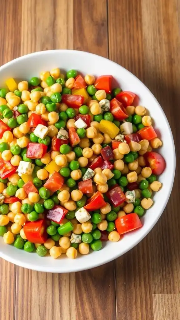 chickpea salad with mediterranean flavors