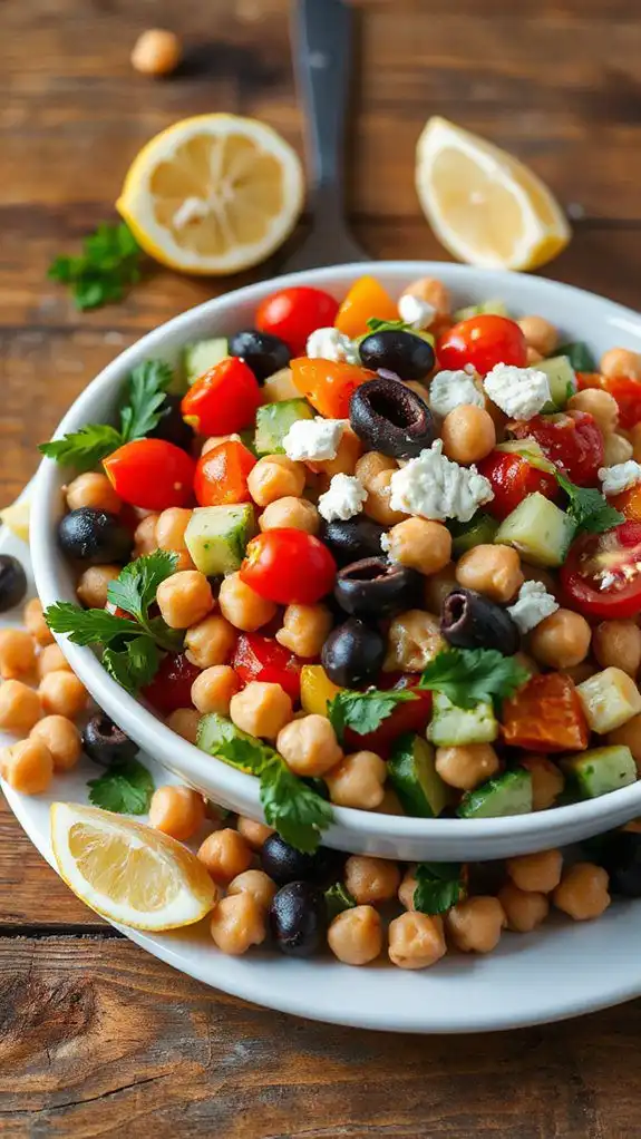 chickpea salad with tahini