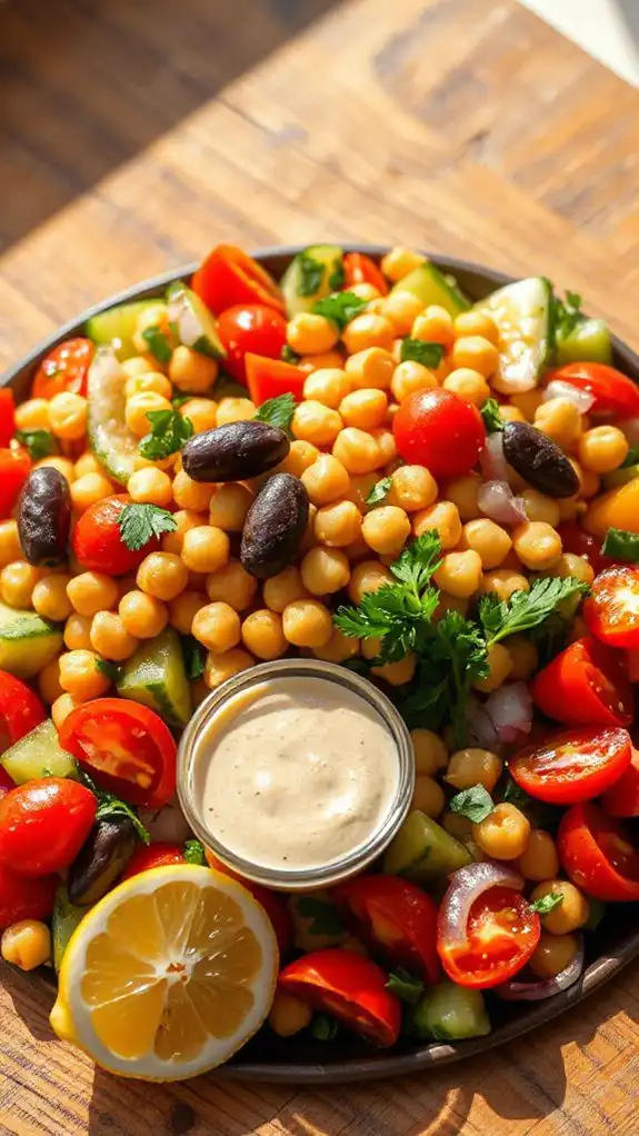 chickpea salad with tahini