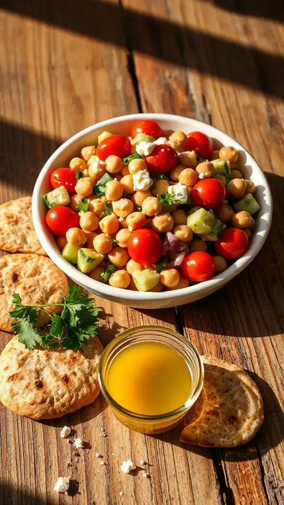 chickpea salad with vegetables