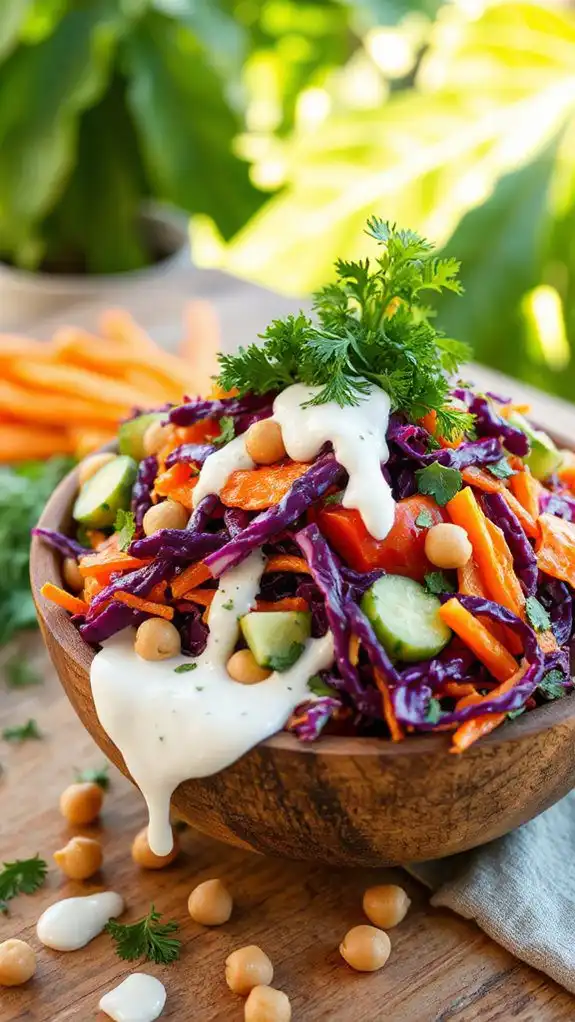 chickpea slaw with tzatziki