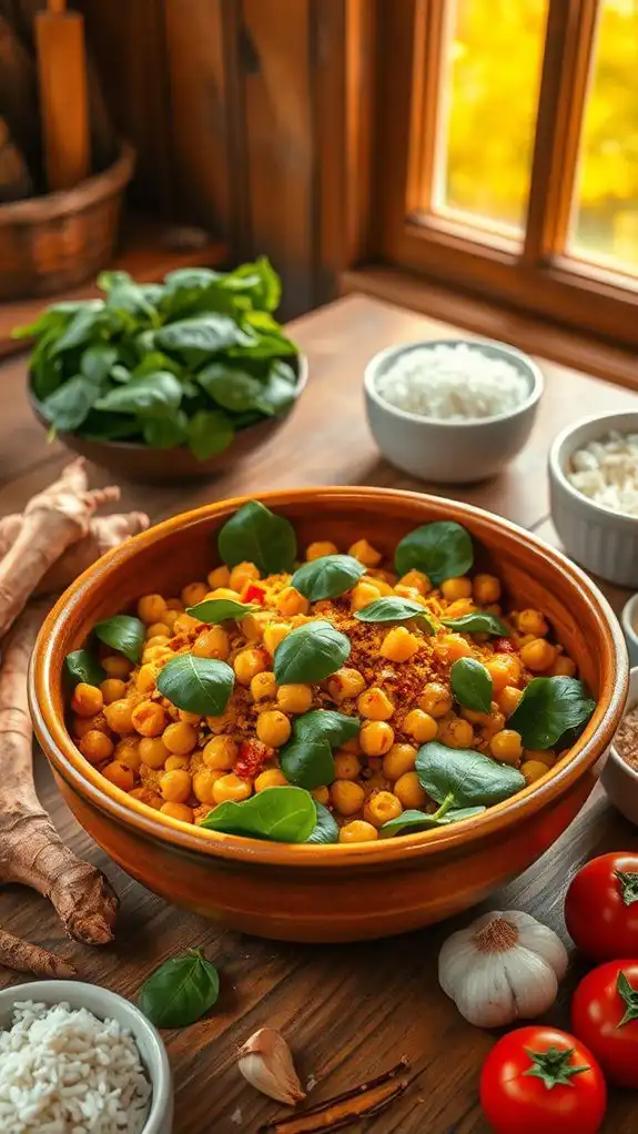chickpea spinach curry recipe chickpea spinach curry recipe