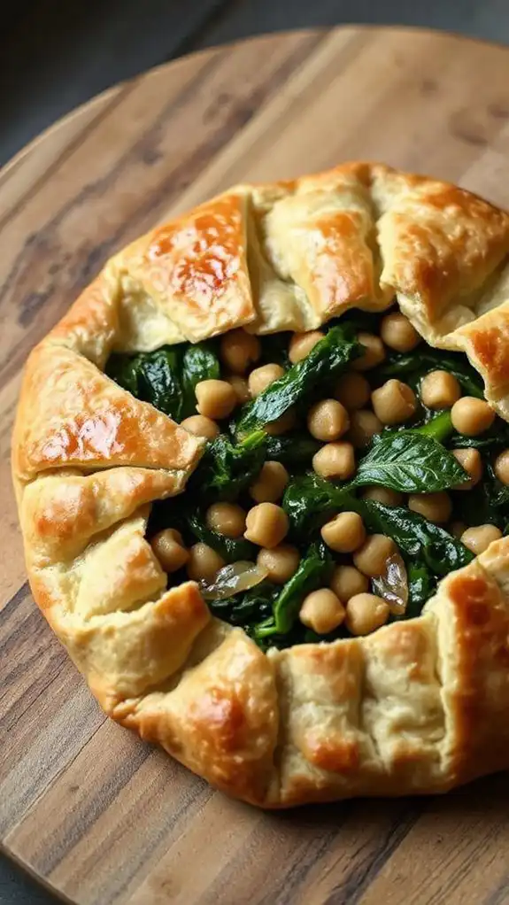 chickpea spinach pastry delight