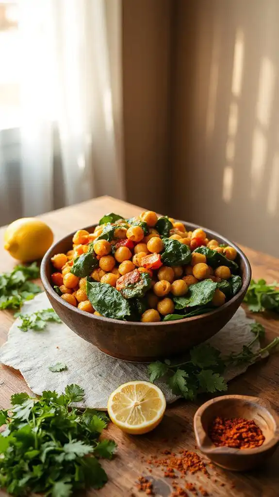chickpea spinach stew recipe