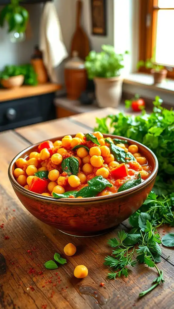 chickpea spinach stew recipe