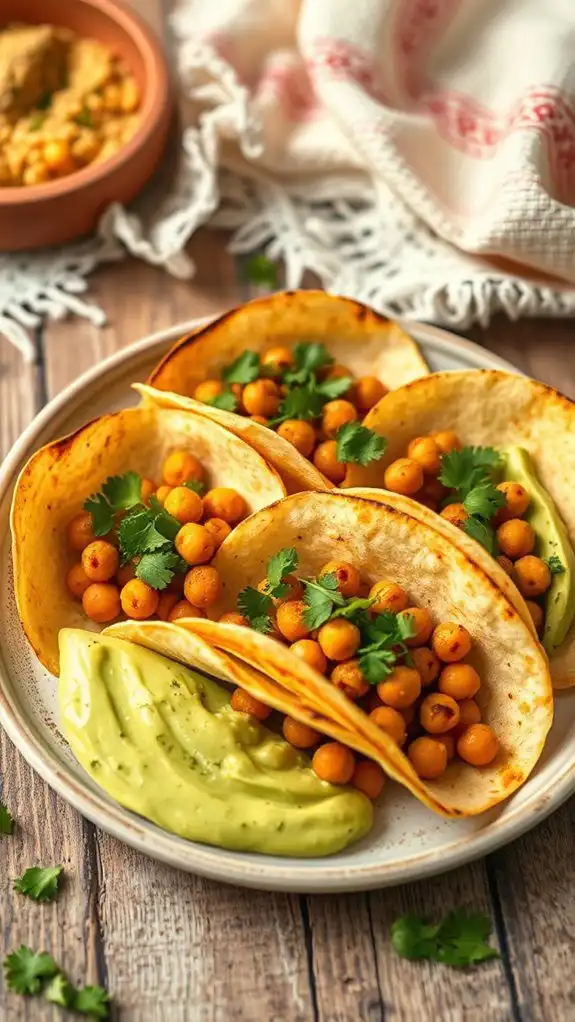 chickpea tacos with crema