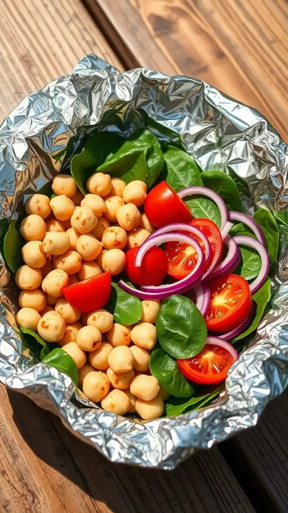 chickpeas and spinach meal