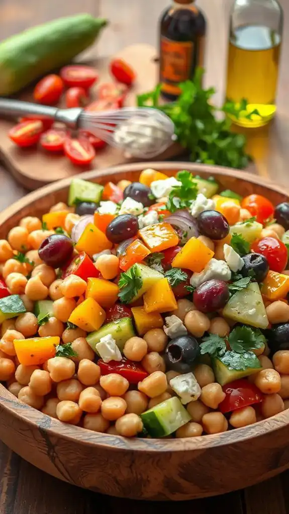 chickpeas mediterranean flavors combined