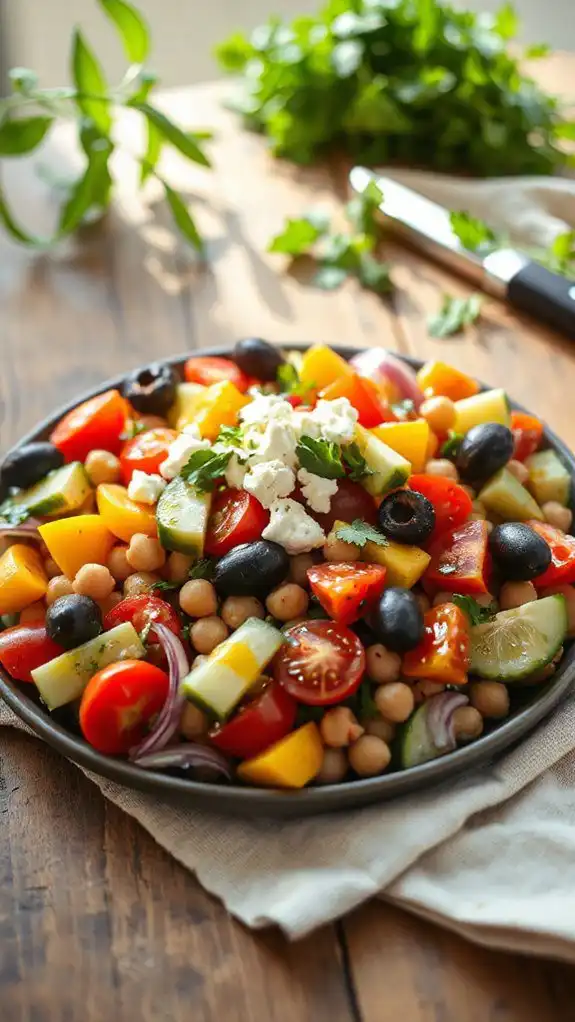chickpeas mediterranean flavors combined