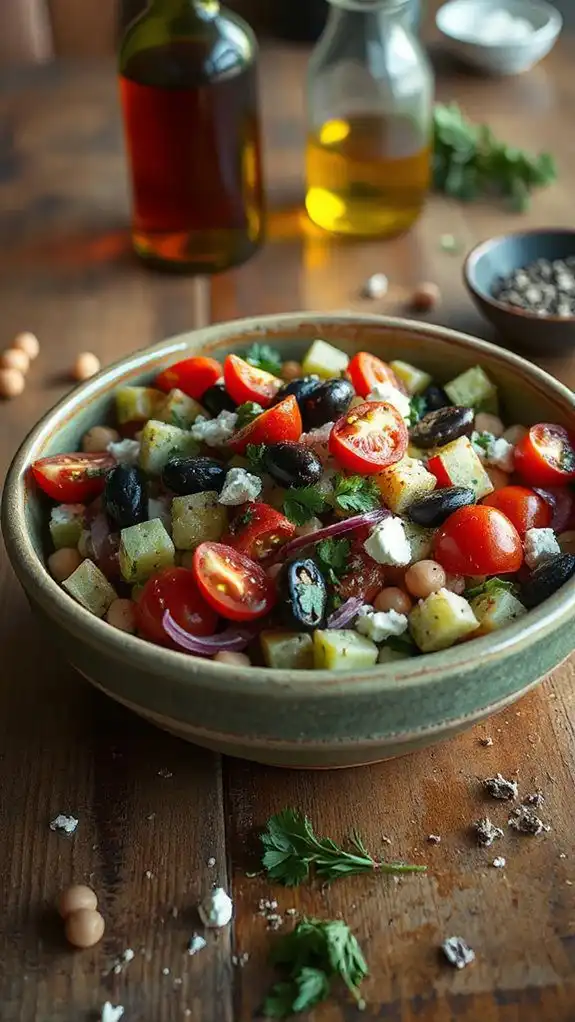 chickpeas mediterranean flavors combined