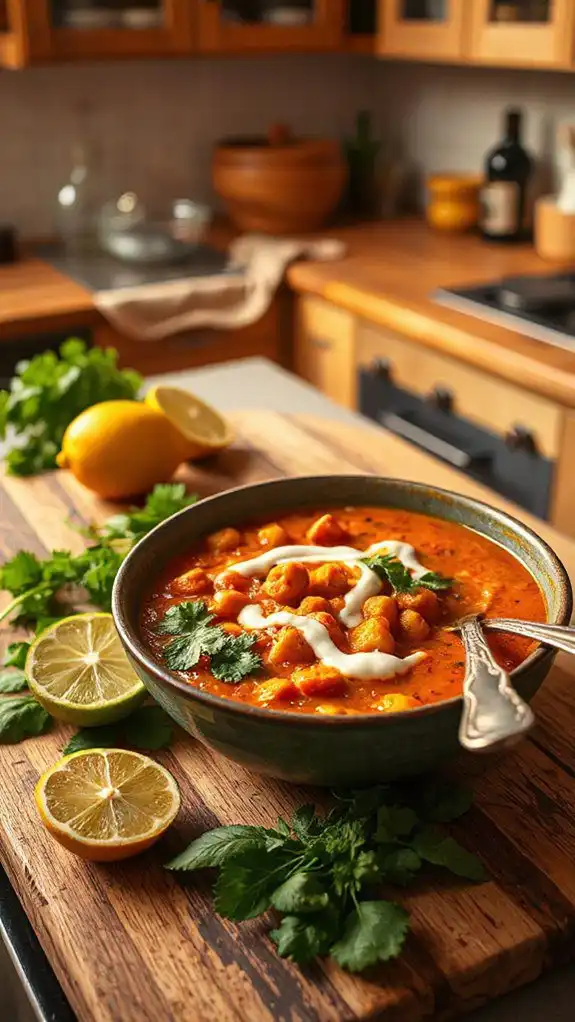 chickpeas simmer in spices