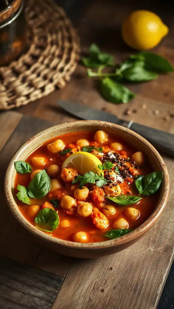 chickpeas spinach spicy stew chickpeas spinach spicy stew