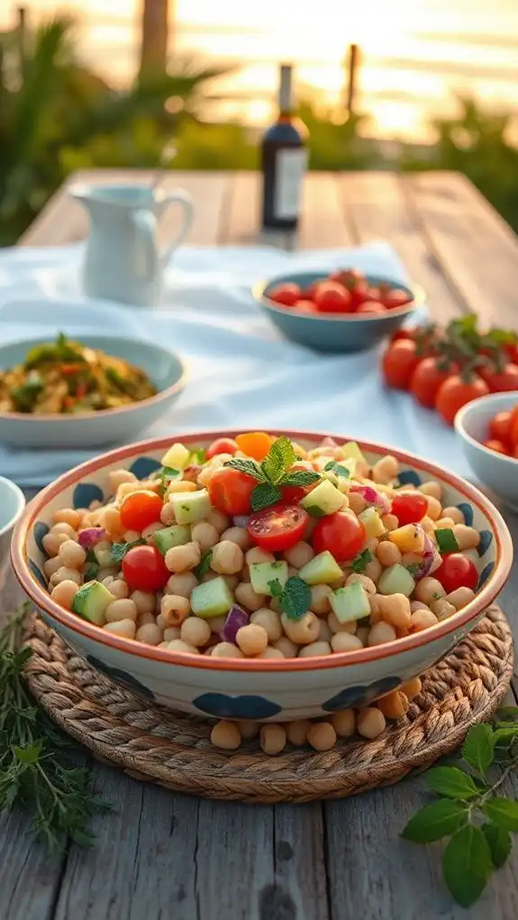 chickpeas vegetables mediterranean flavors