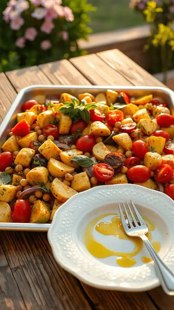 chickpeas with summer vegetables